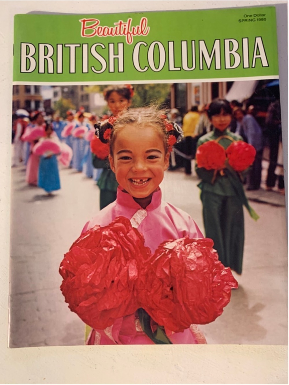 Beautiful British Columbia spring 1980 magazine One Size Green Pink